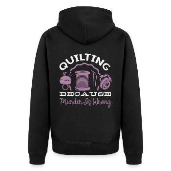 Courtepointe, Tricot, Machines à coudre, Couture - Veste à capuche bio Premium Unisexe - noir - Dos - Nico (187cm)