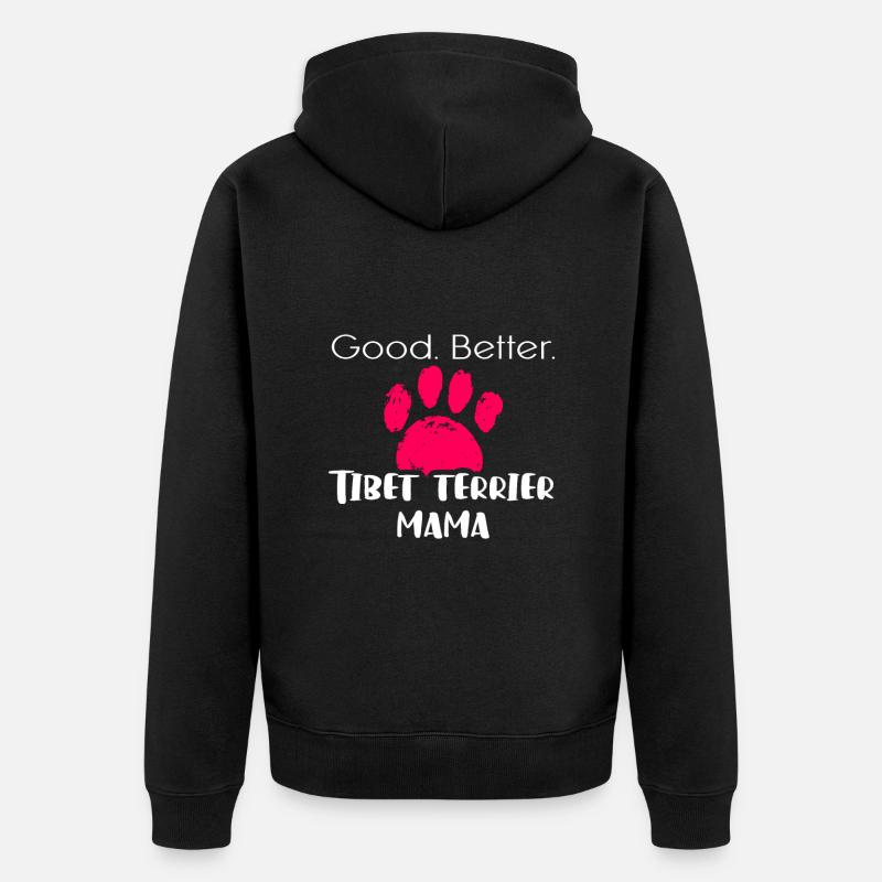 Terrier tibétain - Veste à capuche bio Premium Unisexe - noir