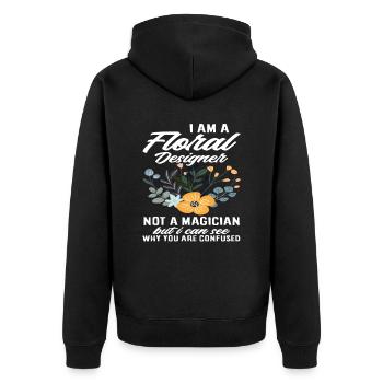Fleuriste Fleuriste Magicien - Veste à capuche bio Premium Unisexe - noir - Dos - Nico (187cm)