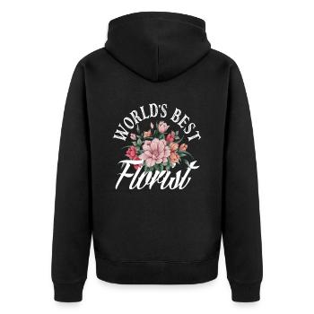 Fleuriste Fleuriste - Veste à capuche bio Premium Unisexe - noir - Dos - Nico (187cm)