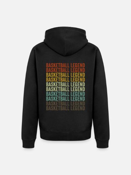 Basketball Legend Basketball Legend - Unisex Premium Organic Zip Hoodie - black