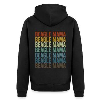 Beagle Mama Beagle Chien Beagle Mama Beagle Liebhab - Veste à capuche bio Premium Unisexe - noir - Dos - Nico (187cm)