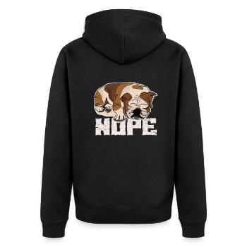 Bouledogue anglais Cadeau de chien bouledogue anglais - Veste à capuche bio Premium Unisexe - noir - Dos - Nico (187cm)