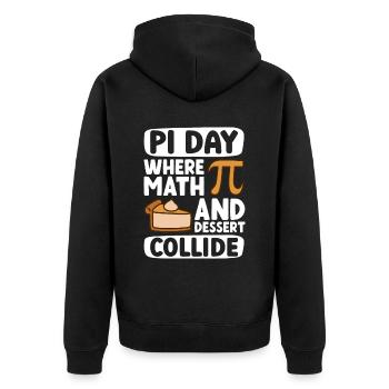 Funny Math Teacher for Pi Day Math Geek - Unisex Premium Organic Zip Hoodie - black - Back - Nico (187cm)