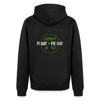 Pi Day = Journée du gâteau - Professeur Math Pi - Veste à capuche bio Premium Unisexe - noir - Dos - Nico (187cm)