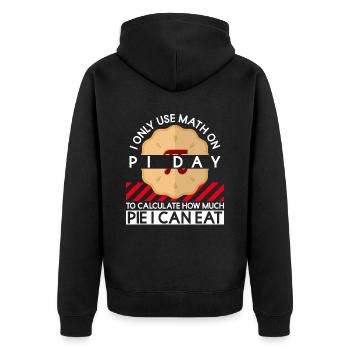 Funny Math Teacher for Pi Day Math Geek - Unisex Premium Organic Zip Hoodie - black - Back - Nico (187cm)