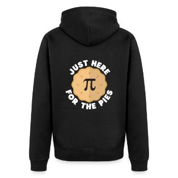 Funny Math Teacher for Pi Day Math Geek - Unisex Premium Organic Zip Hoodie - black - Back - Nico (187cm)
