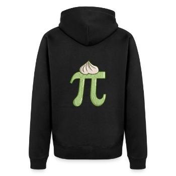 Key Lime Pi - Lustiger Mathe-Lehrer zum Pi-Tag - Unisex Premium Bio Zip Hoodie - Schwarz - Hinten - Nico (187cm)