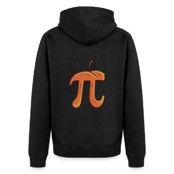 Peach Pi - Funny Math Teacher for Pi Day - Unisex Premium Organic Zip Hoodie - black - Back - Nico (187cm)
