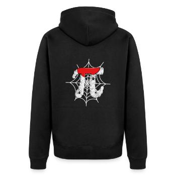 Pi Spider Web - Drôle de Pi Math Halloween - Veste à capuche bio Premium Unisexe - noir - Dos - Nico (187cm)