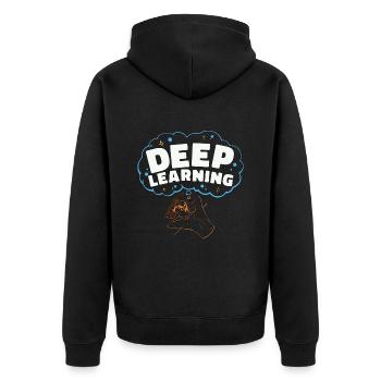 Artificial Intelligence Deep Learning Programmer - Unisex Premium Bio Zip Hoodie - Schwarz - Hinten - Nico (187cm)
