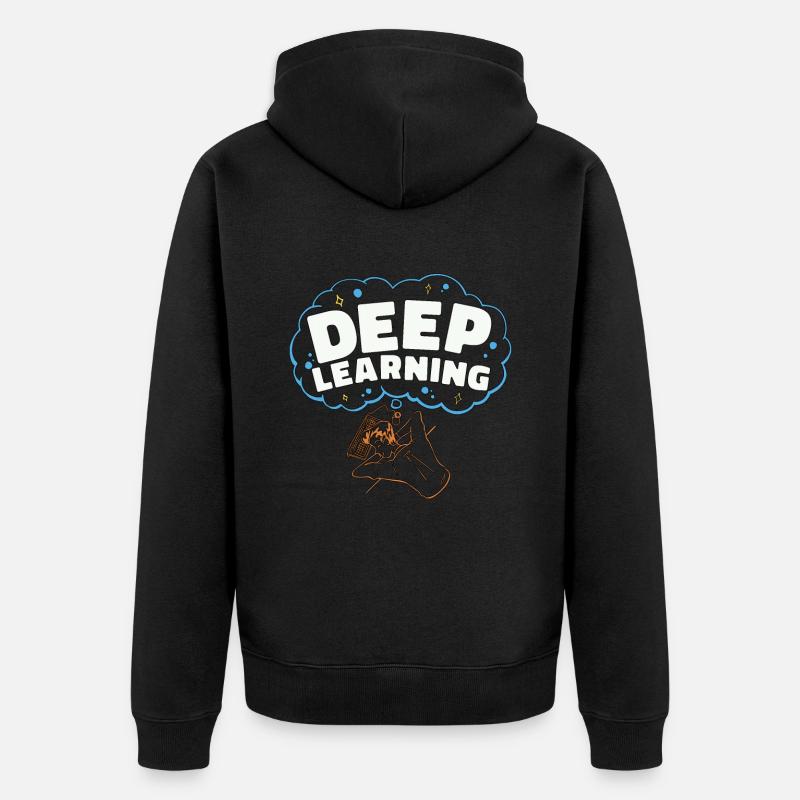 Artificial Intelligence Deep Learning Programmer - Unisex Premium Bio Zip Hoodie - Schwarz