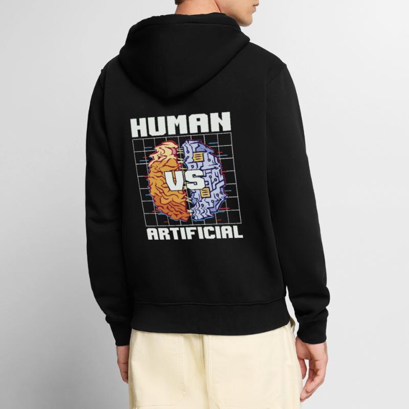 Artificial Intelligence Human VS Engineer Robotics Unisex Premium Bio Zip Hoodie