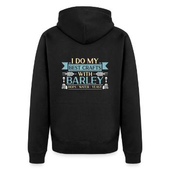 Beer Brewing I Do My Best Crafts Hops Beer Brewer - Unisex Premium Organic Zip Hoodie - black - Back - Nico (187cm)