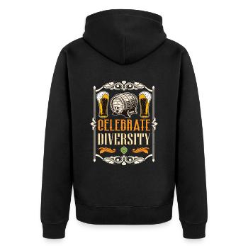 Beer Brewing célèbre la diversité Brasseur amateur de bière - Veste à capuche bio Premium Unisexe - noir - Dos - Nico (187cm)