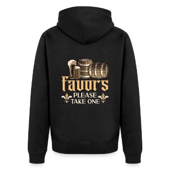 Bière Brassage Favors S’il vous plaît prendre un brasseur à la maison - Veste à capuche bio Premium Unisexe - noir - Dos - Nico (187cm)