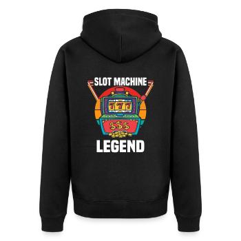 Casino Gambling Slot Machine à sous Jeu de cartes - Veste à capuche bio Premium Unisexe - noir - Dos - Nico (187cm)