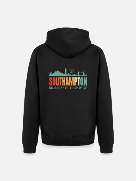 Southampton - Unisex Premium Organic Zip Hoodie - black
