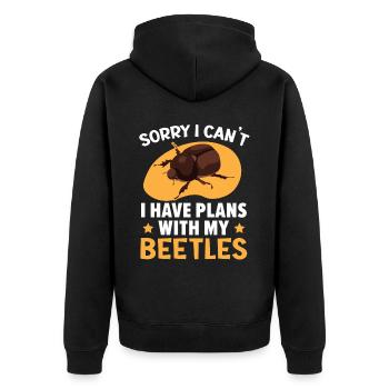 Désolé, je ne peux pas avoir de plans avec mon insecte coléoptère - Veste à capuche bio Premium Unisexe - noir - Dos - Nico (187cm)