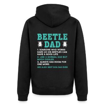 Entomologie des insectes Futur Entomologiste Papa Coléoptère - Veste à capuche bio Premium Unisexe - noir - Dos - Nico (187cm)