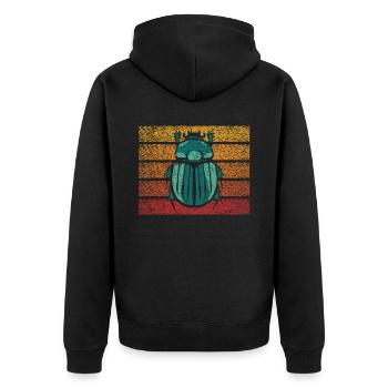 Entomologie des insectes Futur entomologiste Retro Coléoptère - Veste à capuche bio Premium Unisexe - noir - Dos - Nico (187cm)