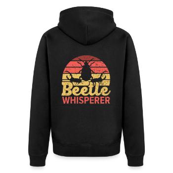 Entomologie des insectes Entomologiste Coléoptère Whisperer - Veste à capuche bio Premium Unisexe - noir - Dos - Nico (187cm)