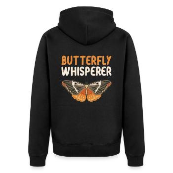 Butterfly Whisperer Entomologie Entomologiste des insectes - Veste à capuche bio Premium Unisexe - noir - Dos - Nico (187cm)