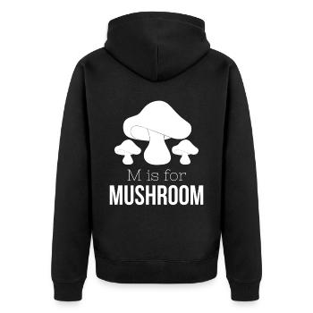 Cueilleurs de champignons et amis des champignons - Veste à capuche bio Premium Unisexe - noir - Dos - Nico (187cm)