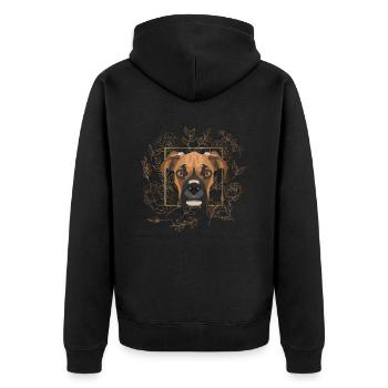 Boxer allemand Golden Dog - Veste à capuche bio Premium Unisexe - noir - Dos - Nico (187cm)