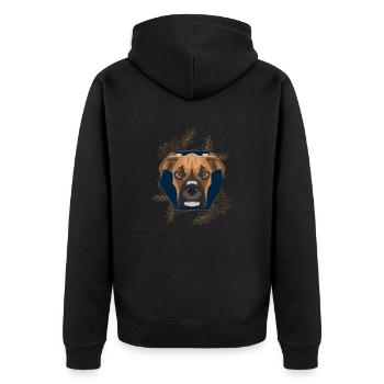 Golden Dog Boxeur allemand - Veste à capuche bio Premium Unisexe - noir - Dos - Nico (187cm)