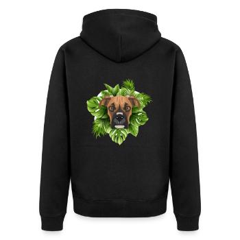 Boxeur tropical allemand - Veste à capuche bio Premium Unisexe - noir - Dos - Nico (187cm)