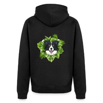 Tropical Border Collie - Veste à capuche bio Premium Unisexe - noir - Dos - Nico (187cm)