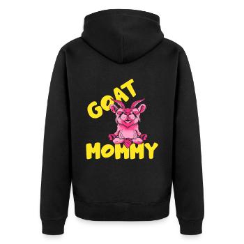 Chèvres Maman Chèvre Animal Domestique Chèvres Amoureux - Veste à capuche bio Premium Unisexe - noir - Dos - Nico (187cm)