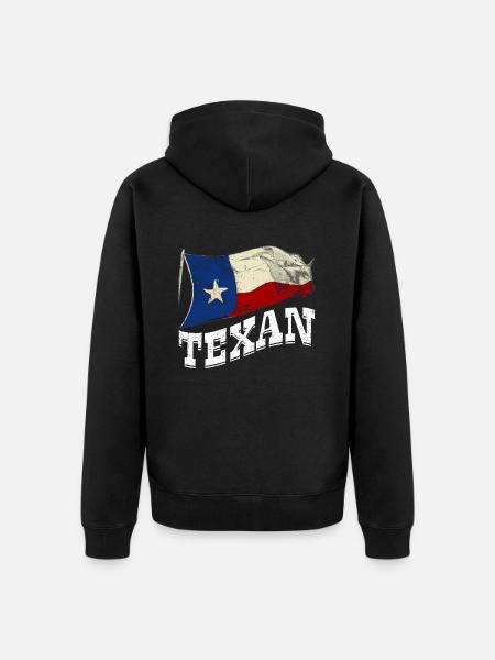 Texan Sayings Texas Pride - Unisex Premium Organic Zip Hoodie - black