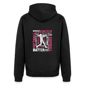 Softball - Veste à capuche bio Premium Unisexe - noir - Dos - Nico (187cm)