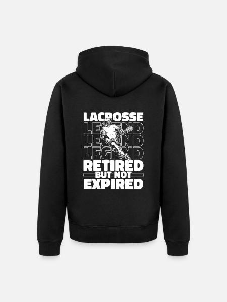 Retired Lacrosse - Unisex Premium Organic Zip Hoodie - black