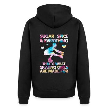 Patinage - Veste à capuche bio Premium Unisexe - noir - Dos - Nico (187cm)