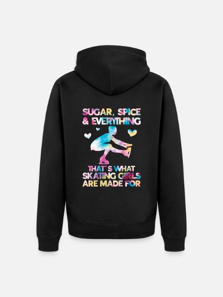 Ice skating - Unisex Premium Organic Zip Hoodie - black