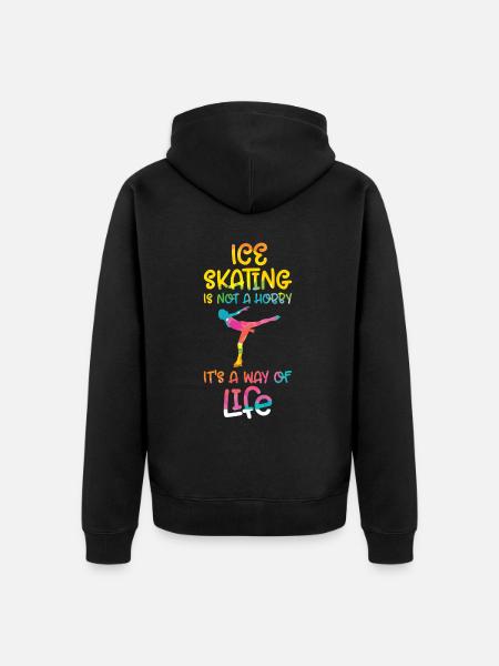 Eislaufen - Unisex Premium Organic Zip Hoodie - black