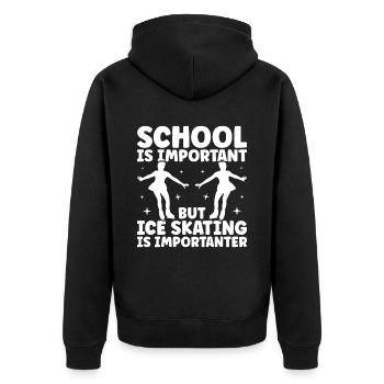 Patinage - Veste à capuche bio Premium Unisexe - noir - Dos - Nico (187cm)