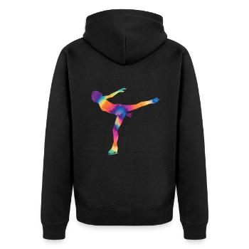 Patinage - Veste à capuche bio Premium Unisexe - noir - Dos - Nico (187cm)