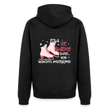Patinage - Veste à capuche bio Premium Unisexe - noir - Dos - Nico (187cm)