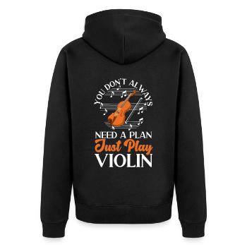 Violoniste violoniste Vous n’avez pas toujours - Veste à capuche bio Premium Unisexe - noir - Dos - Nico (187cm)