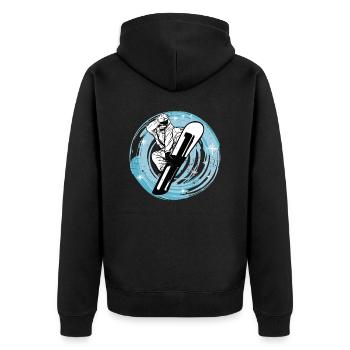 Snowboards Snowboarding Snowboarder Snowboard - Unisex Premium Bio Zip Hoodie - Schwarz - Hinten - Nico (187cm)