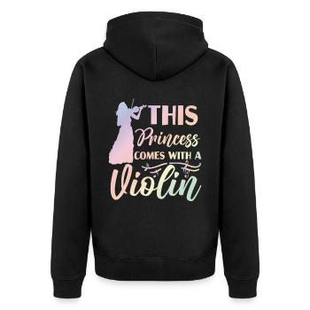 Violoniste Violoniste Fille This - Veste à capuche bio Premium Unisexe - noir - Dos - Nico (187cm)