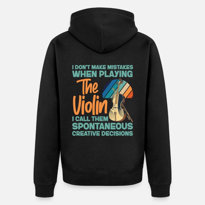 Violoniste Je ne fais pas - Veste à capuche bio Premium Unisexe - noir