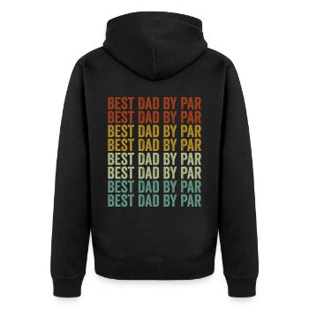 Meilleur Papa de Par Golfer Golfeur Papa Vatert - Veste à capuche bio Premium Unisexe - noir - Dos - Nico (187cm)