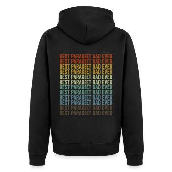 Bester Sittich-Vater aller Zeiten Sittich Wellensi - Unisex Premium Bio Zip Hoodie - Schwarz - Hinten - Nico (187cm)