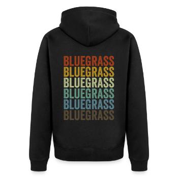 Bluegrass Bassist - Unisex Premium Organic Zip Hoodie - black - Back - Nico (187cm)