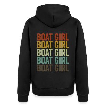 Boat Girl Boating Boot Girl - Veste à capuche bio Premium Unisexe - noir - Dos - Nico (187cm)